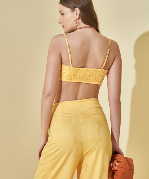 Alternative view of Top Jacquard Amarelo - L'Cecci