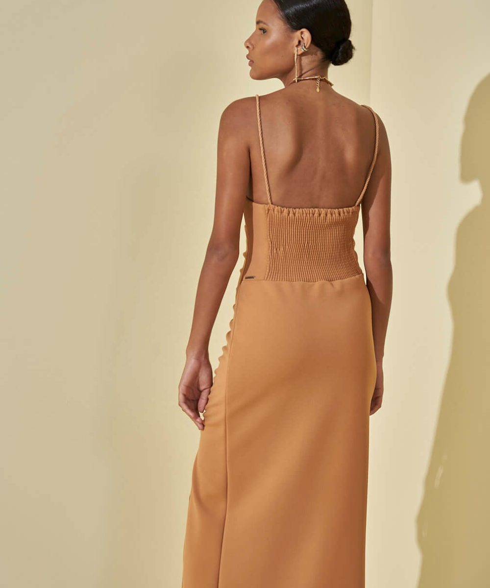 Alternative view of Vestido Comfort Bege Milani - L'Cecci