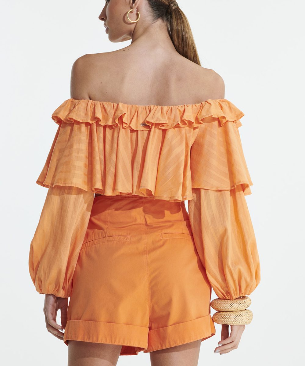 Alternative view of Blusa Babado - L'cecci - Laranja Niteroi