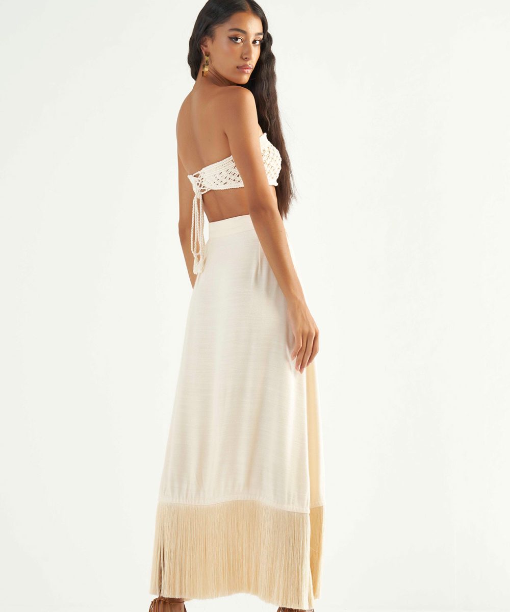 Alternative view of Saia Detalhe de Franja Sofia - Oásis Resortwear