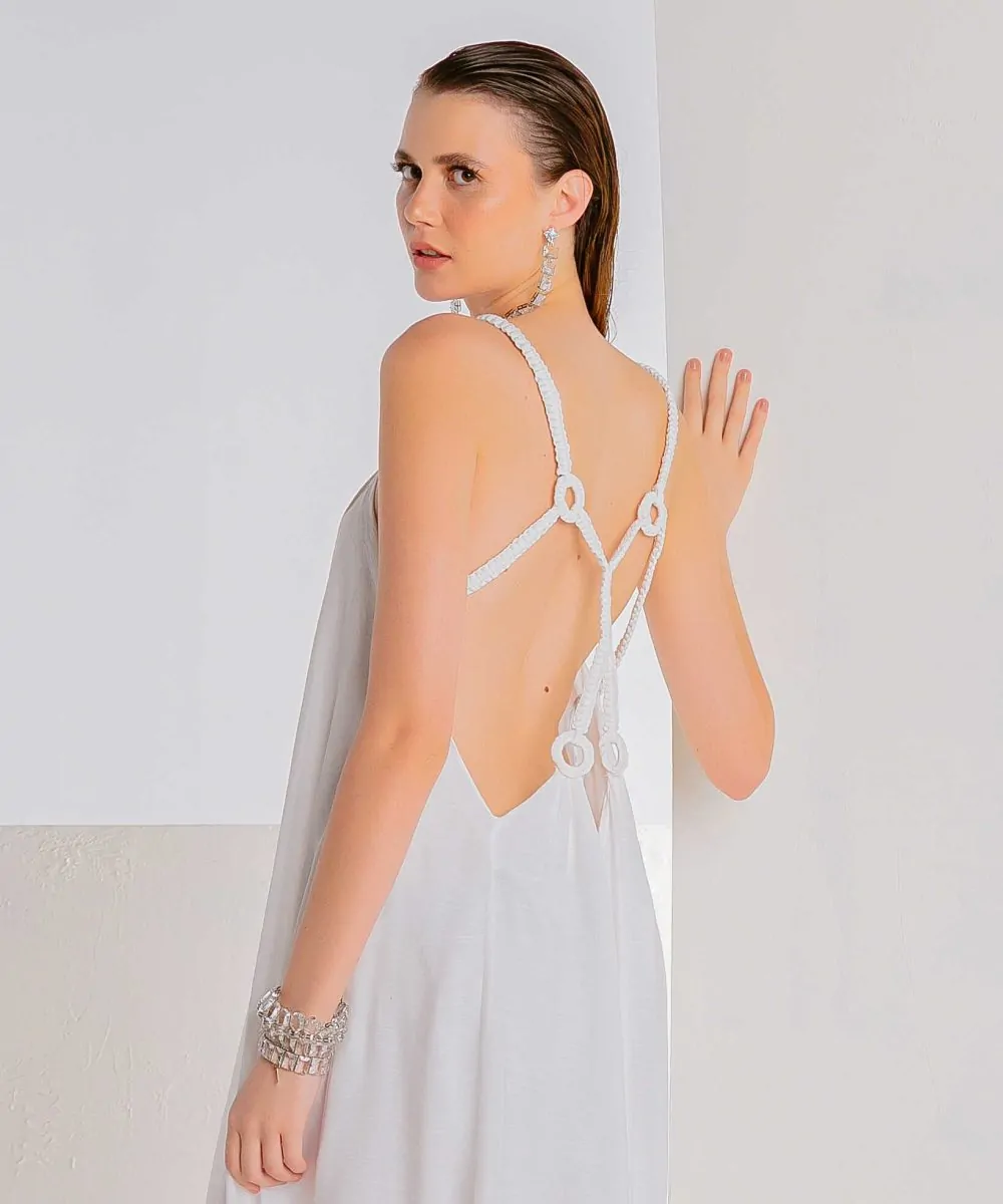 Alternative view of Vestido Longo Com Macramê - CAOS