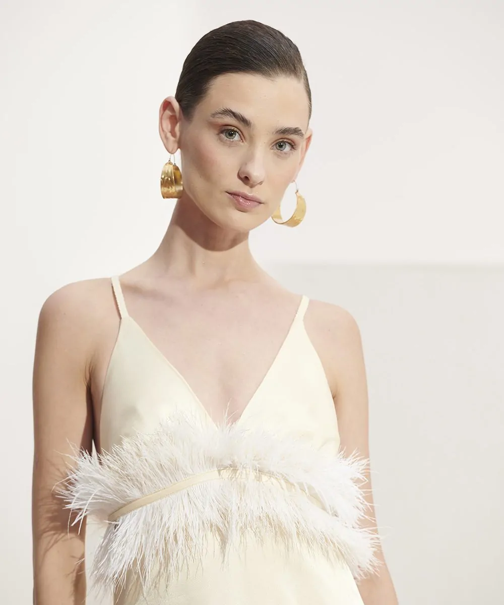 Alternative view of Vestido com plumas - L´Cecci