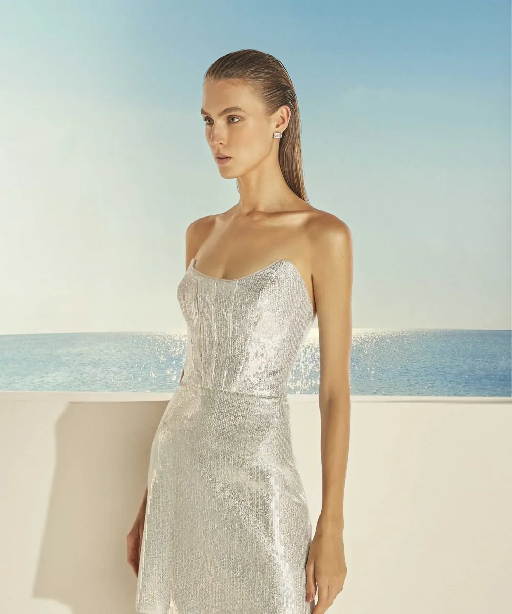 Alternative view of VESTIDO CURTO TOMARA QUE CAIA DE PAETE - CAOS