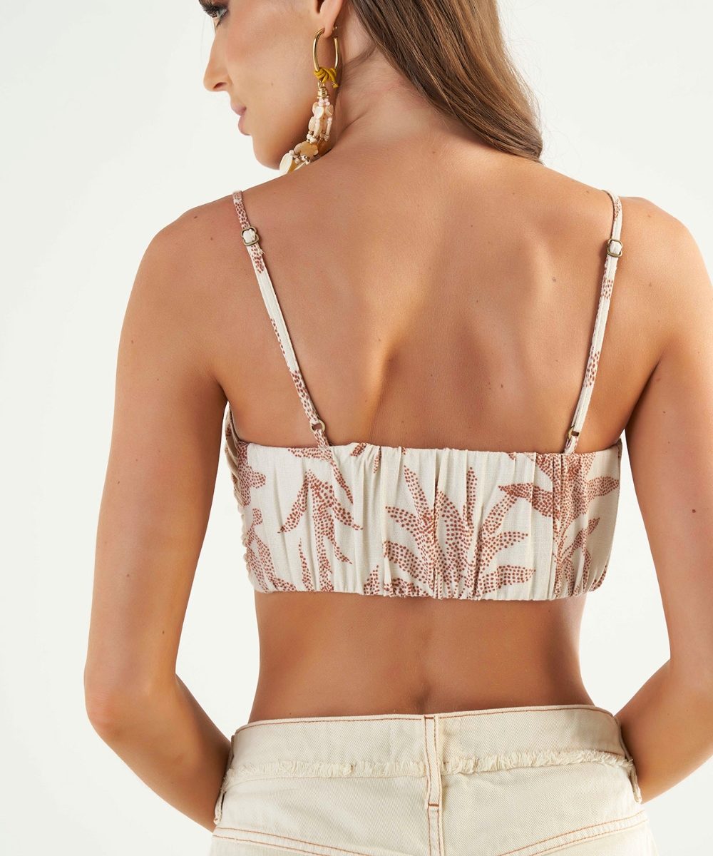 Alternative view of Top Linho Com Fivela Tropicana Jade - Oásis