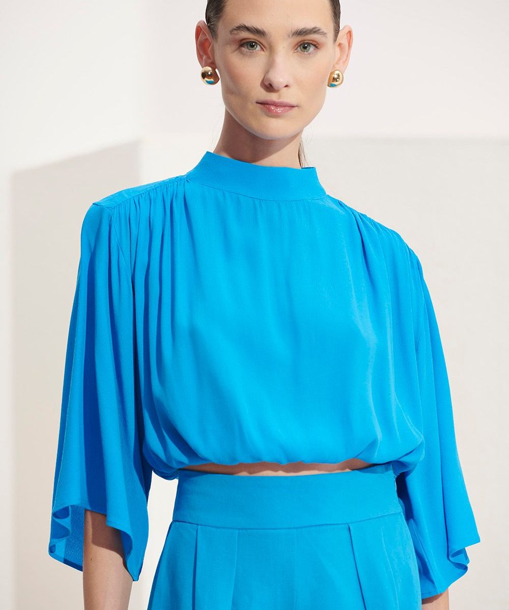 Alternative view of BLUSA GOLA ARREDONDADA-LCECCI