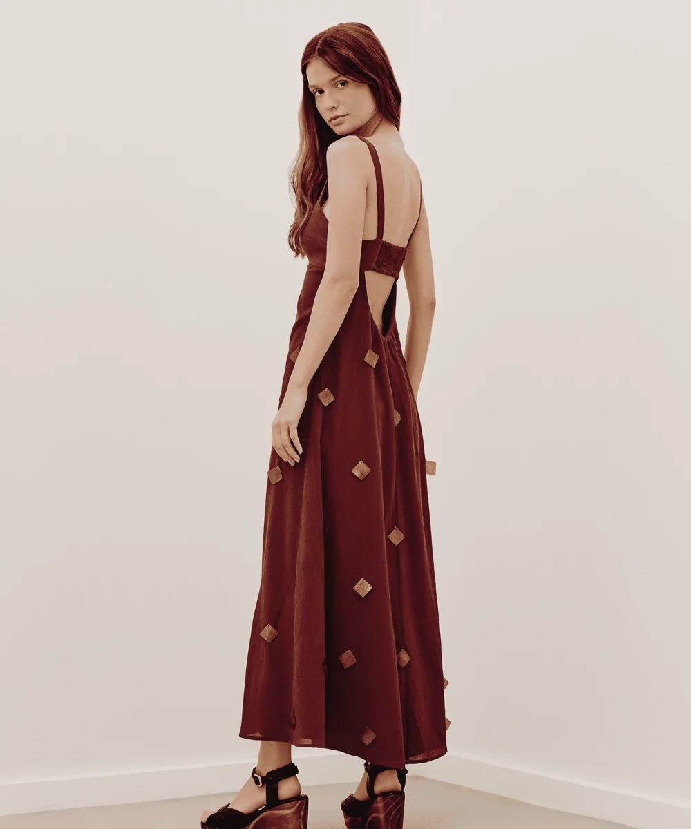 Alternative view of Vestido Lg Goldie Detalhe - Vix