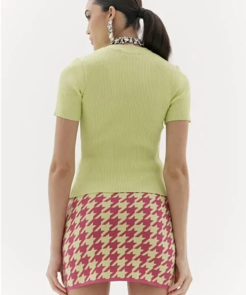 Alternative view of Blusa Tricot Manga Curta Verde - Amar de Amante