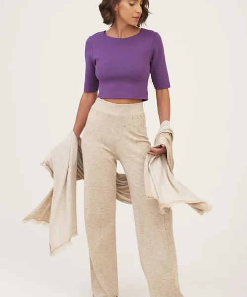 Alternative view of Blusa em Tricot Manga 3/4 - Viviane Furrier