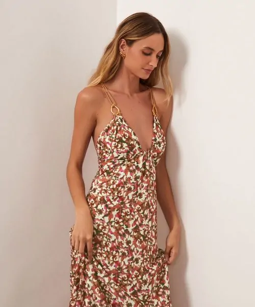 Alternative view of VESTIDO LONGO ANGIE DET NAIA - VIX