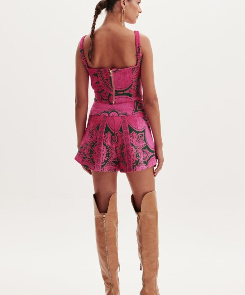 Alternative view of SHORT SAIA CINTURA MÉDIA - AMARANTE