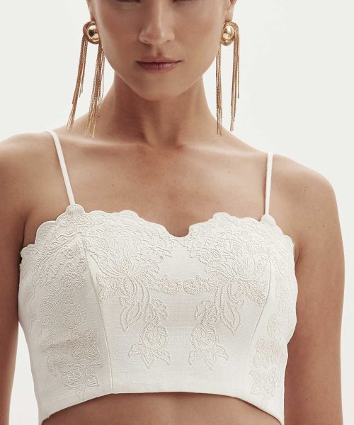 Alternative view of Top Cropped Bordado - Amarante do Brasil