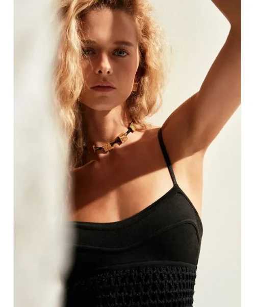 Alternative view of Vestido Curto Tidsy Tricot Black - ViX