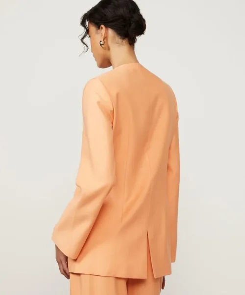 Alternative view of Blazer Laranja Aura Detalhe Botões - Animale