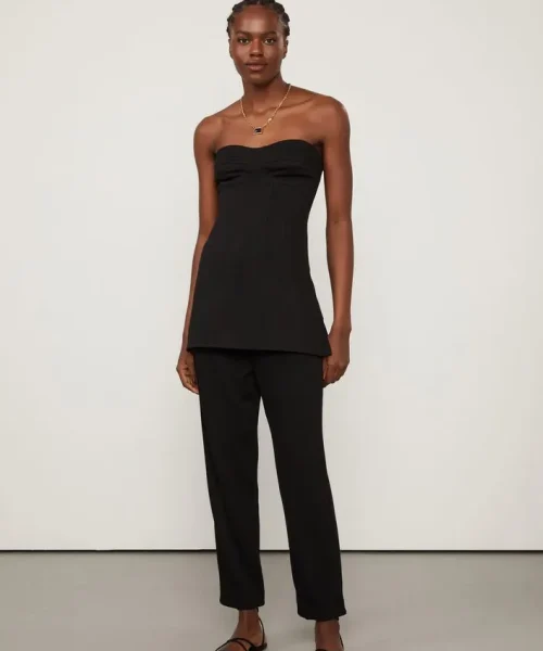 Alternative view of Túnica Sem Alça Preta Com Zíper Costas - Animale