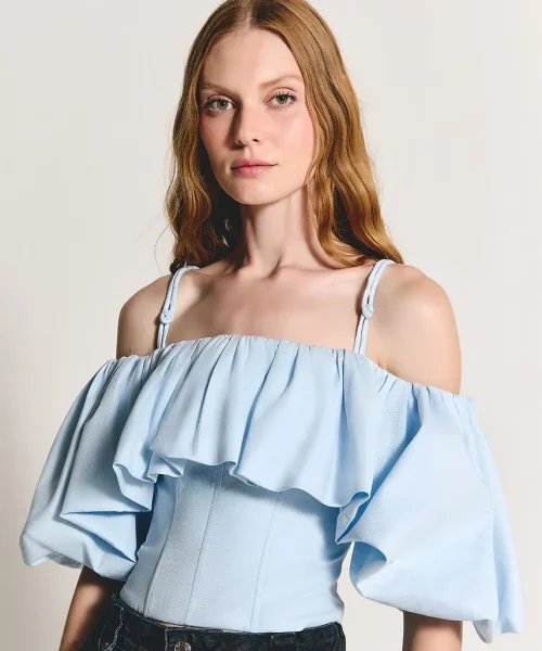 Alternative view of Blusa Chiara Azul Sky - ByNV