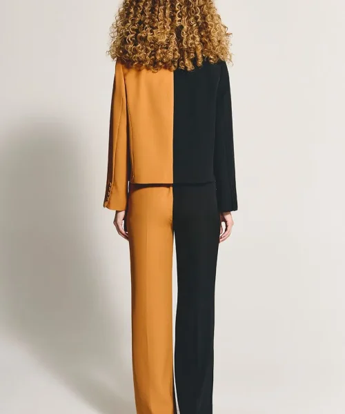 Alternative view of Calça Cathleen Marrom Honey/Preto - ByNV