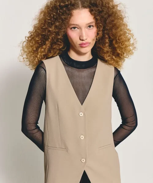 Alternative view of Colete Nora Bege Fog - ByNV