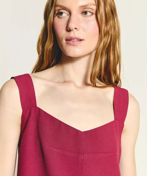 Alternative view of Blusa Celia Vermelha Ameixa - ByNV