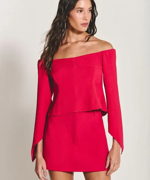 Alternative view of Blusa Gina Vermelho Goiaba - ByNV
