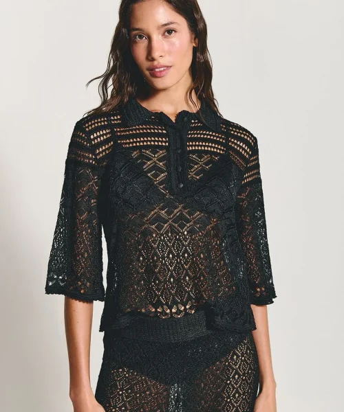 Alternative view of Blusa Tricot Juana Preto - ByNV