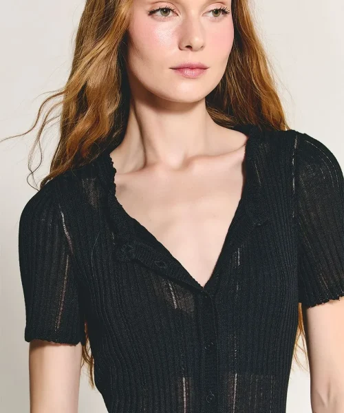 Alternative view of Blusa Tricot Luana Preto - ByNV