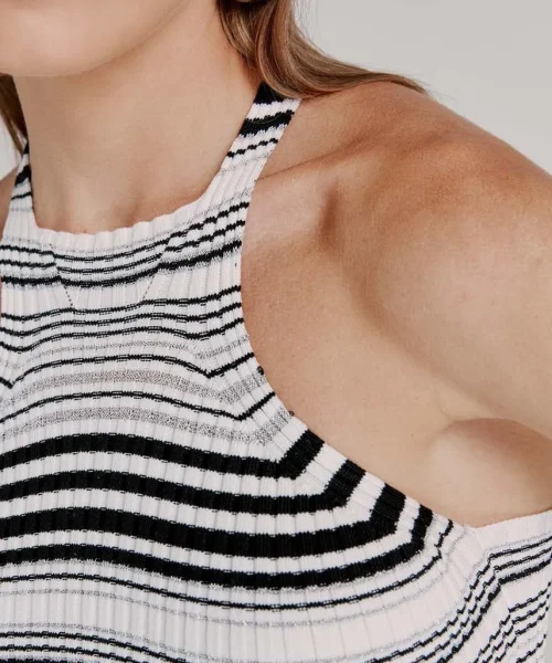 Alternative view of Body Tricot Pauline Off White/Preto - ByNV