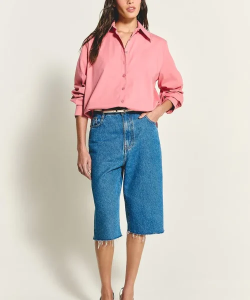 Alternative view of Camisa Ligia Rosa Malve - ByNV