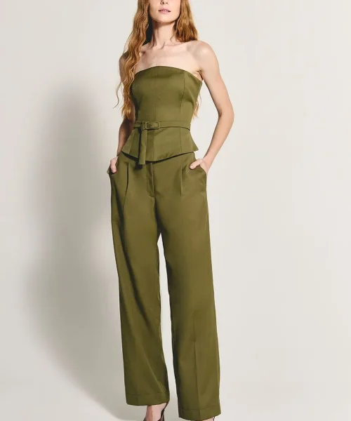 Alternative view of Blusa Selena Verde Army - ByNV