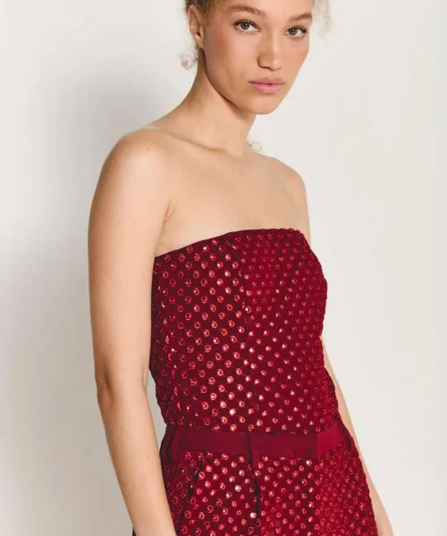 Alternative view of Cropped Beca Vermelho Ameixa - ByNV