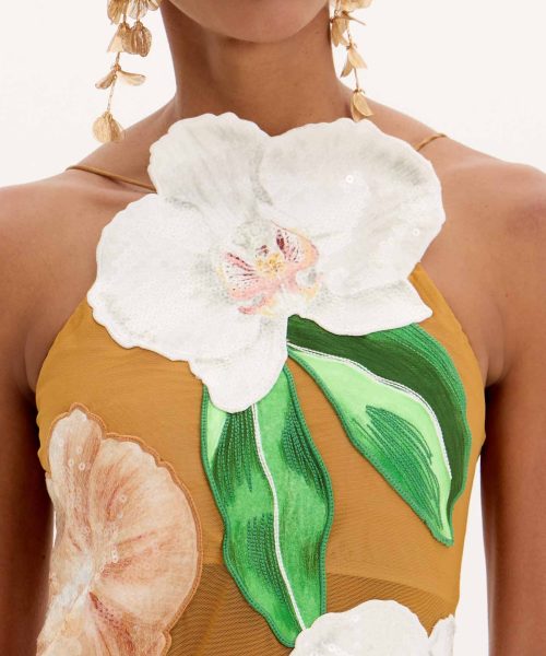 Alternative view of Vestido Super Midi Com Aplicação - Amarante