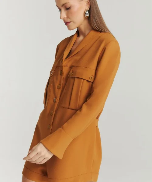 Alternative view of Macaquinho Beatrice Marrom Mascavo - ByNv