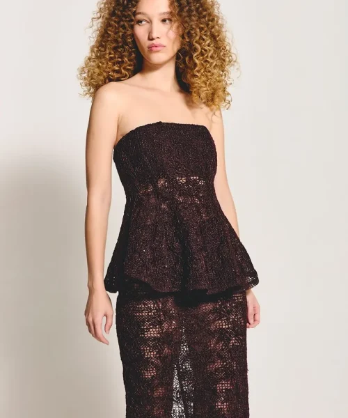 Alternative view of Saia Lilly Vermelho Ameixa - ByNv