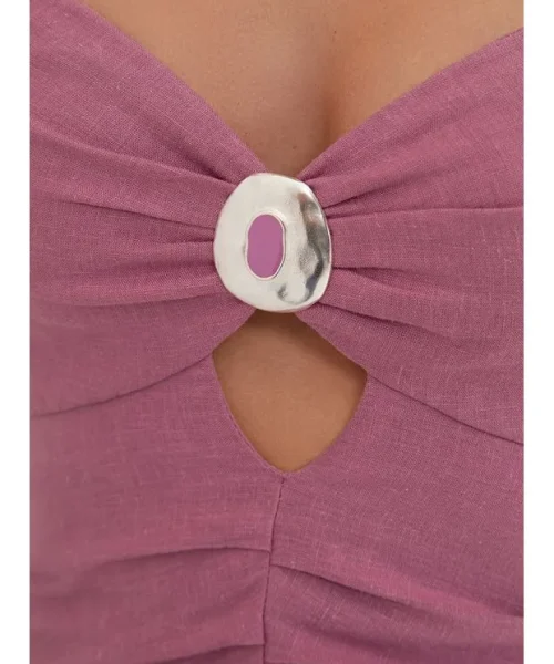 Alternative view of Vestido Midi Naori Detalhe Charming - Vix