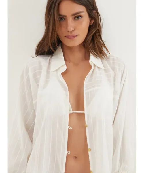 Alternative view of Camisa Manga Longa Moana Off White - Vix