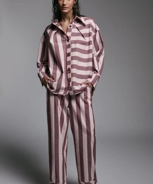 Alternative view of Camisa Dusty Vinho - LINI