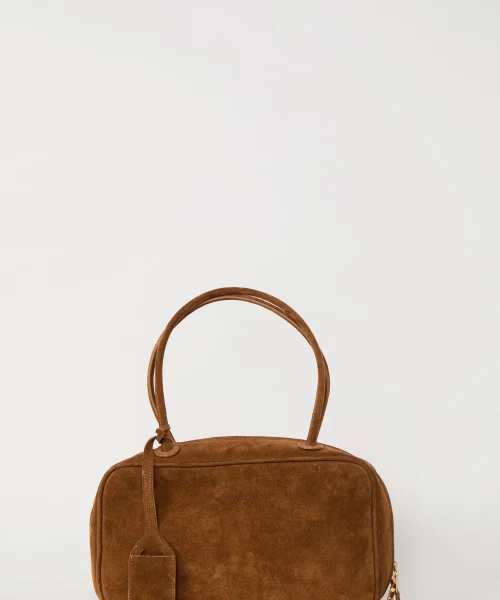 Alternative view of Bolsa De Camurça Vivo Caramelo - Animale