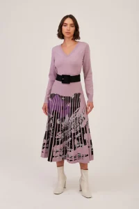 Saia Midi em Tricot Jacquard - Viviane Furrier