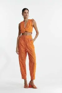 Calça Alfaiataria Bordada Voil Mandala - L´Cecci
