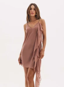 Vestido Curto Babados Assimétricos Jade- Oasis