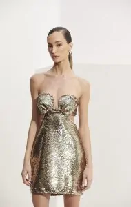 Vestido Paete com Cut Out - L'Cecci
