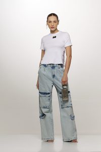 Blusa Malha Canelada com Botões Off White - CAOS