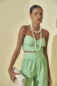 Top Bordado Verde Lupy - L'Cecci