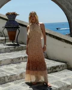 Vestido Longo de Renda Degradê - Anne Fernandes