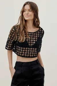 Blusa Manga Curta Jennie Black - Vix