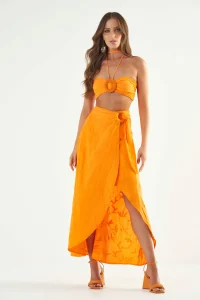Conjunto Top E Saia Transpassada Nina Heat - Oásis Resortwear