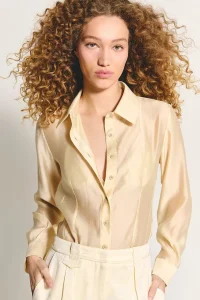 Camisa Jamile Bege Fog - ByNV