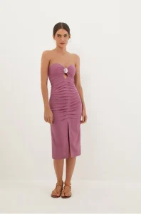 Vestido Midi Naori Detalhe Charming - Vix