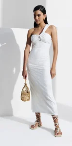 Vestido Bordado Branco - L'Cecci