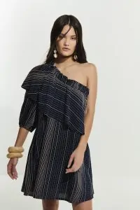 Vestido Bordado Loose Azul - L'Cecci