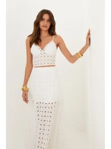 Saia Longa Bea Off White - Vix